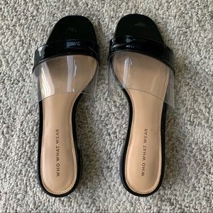 Who What Wear Women’s Piper Clear Acrylic Sandals